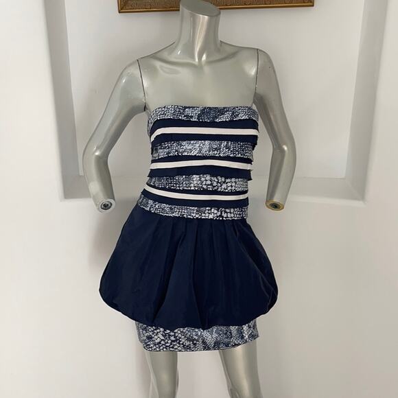 Bcbgmaxazria Milo  Strapless sequin Peplum Dress 4 BNWT - Picture 11 of 12